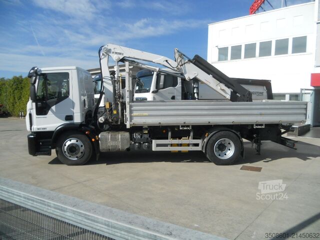 Camion gru e ribaltabile trilaterale Iveco EuroCargo 120