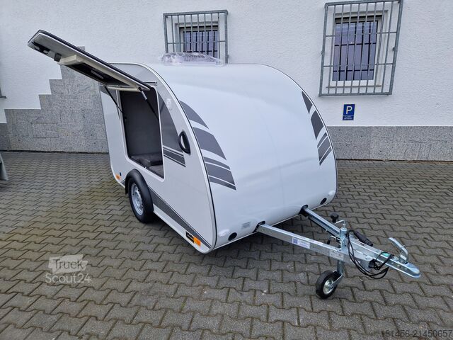 Koffer aanhanger trailershop TMC Mini Tommy schlafen campen reisen
