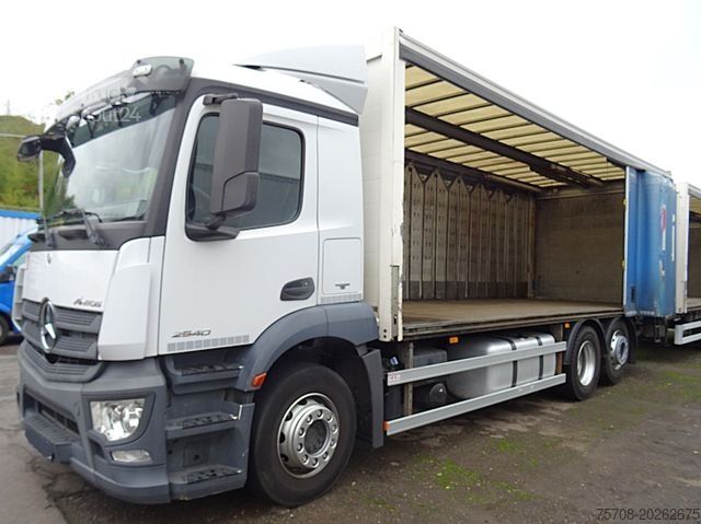 Plattewagen met zeil MERCEDES-BENZ 2540 Antos*SafeServer*38 Pal.*2x 2,5 to LBW*Ret.