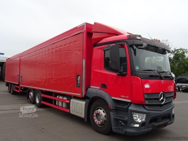 Plattewagen met zeil MERCEDES-BENZ 2540 Antos*kpl. Zug*NLA*2x LBW*38 Pal*Kamera*TOP