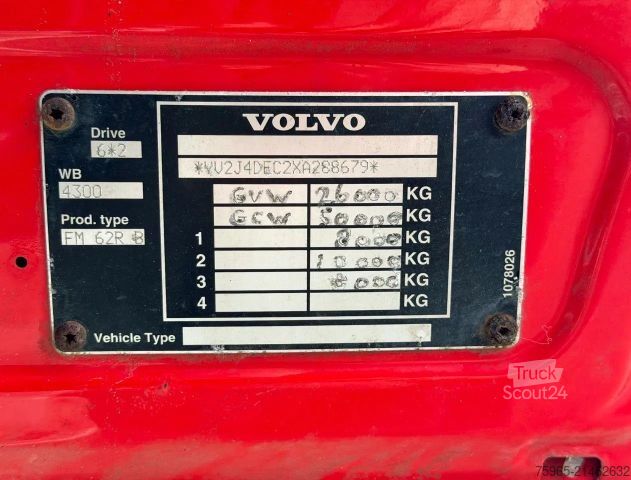 Tracteur routier standard VOLVO FM 6X2 FULL STEEL SUSPENSION TOP CONDITION NL TR