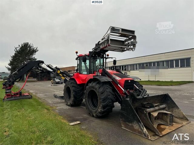 Bras de la pelle Huddig 1260C Backhoe w/ Palfinger crane, Lift, rototilt a