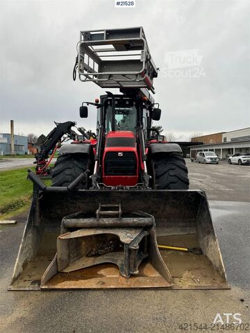 Bras de la pelle Huddig 1260C Backhoe w/ Palfinger crane, Lift, rototilt a