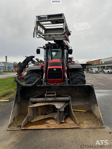 Bras de la pelle Huddig 1260C Backhoe w/ Palfinger crane, Lift, rototilt a