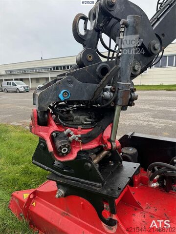 Bras de la pelle Huddig 1260C Backhoe w/ Palfinger crane, Lift, rototilt a