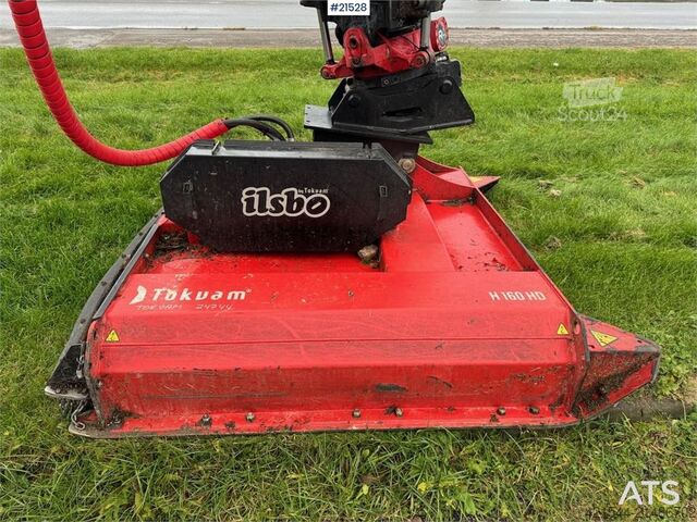 Bras de la pelle Huddig 1260C Backhoe w/ Palfinger crane, Lift, rototilt a