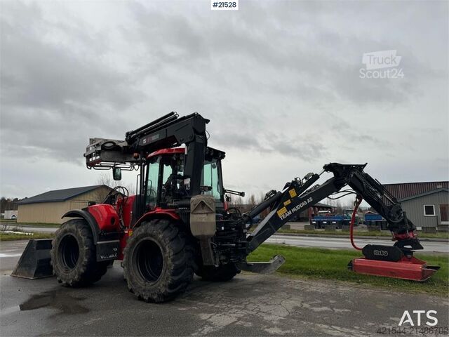 Exkavátor kar Huddig 1260C Backhoe w/ Palfinger crane, Lift, rototilt a