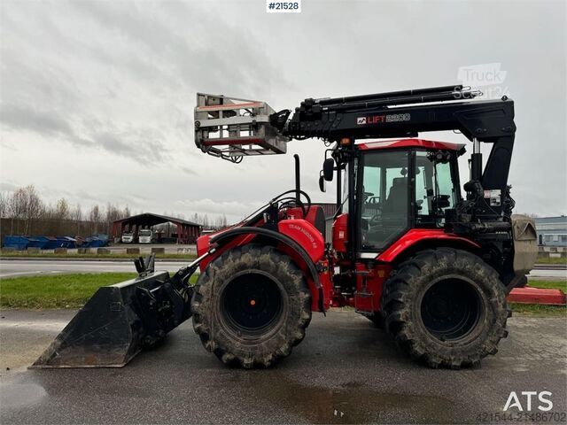 Exkavátor kar Huddig 1260C Backhoe w/ Palfinger crane, Lift, rototilt a