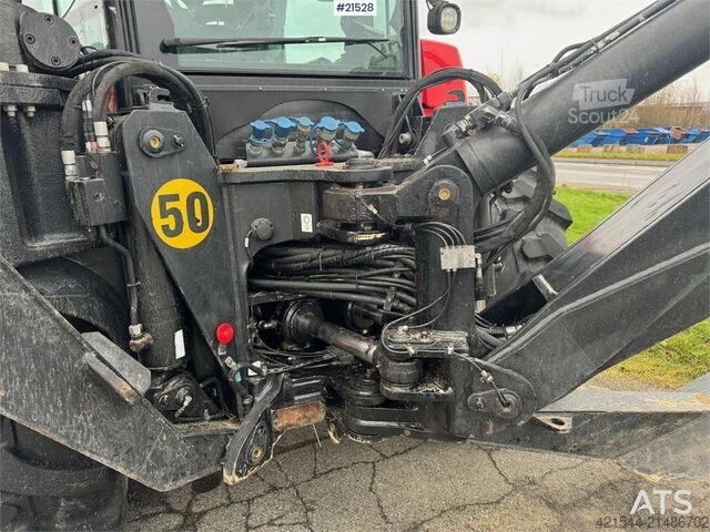Exkavátor kar Huddig 1260C Backhoe w/ Palfinger crane, Lift, rototilt a