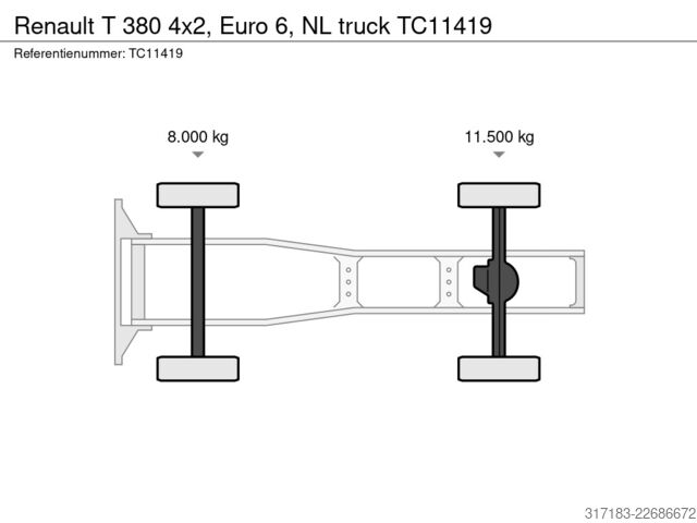  Renault T 380 4x2, Euro 6, NL truck
