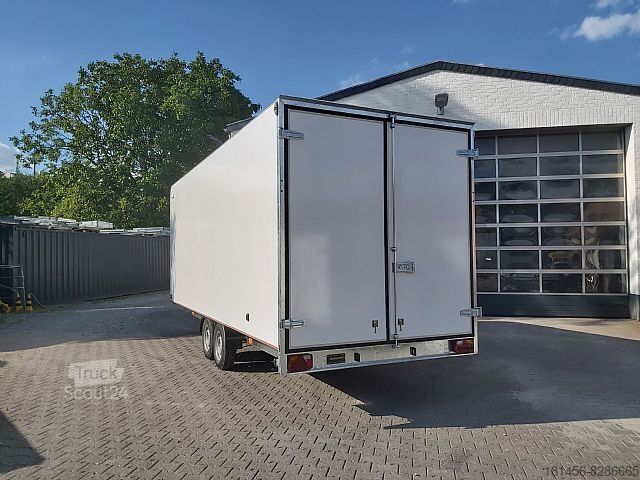 Caisse fermée (ou tôlé) trailershop 600x220X210cm 3500kg Sandwichkoffer aero Hecktüren Zurrsystem 100kmH