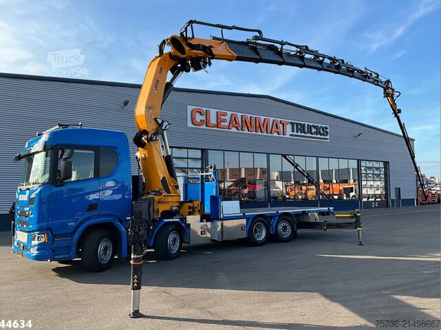 Camion-grue Scania R 540 Euro 6 Effer 100 Tonmeter laadkraan + Fly...