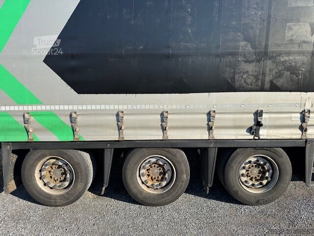 Open semitrailer with tarp Schmitz Cargobull 3 achs Mega Hubbdach 445 Portal UNFALL