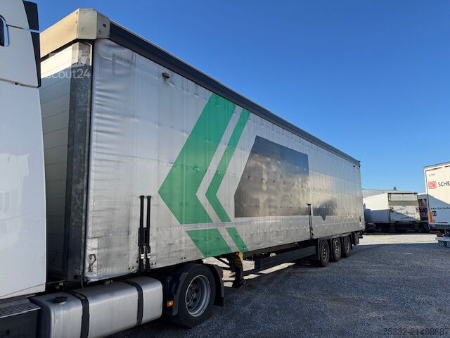 Open semitrailer with tarp Schmitz Cargobull 3 achs Mega Hubbdach 445 Portal UNFALL