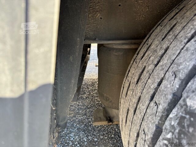 Open semitrailer with tarp Schmitz Cargobull 3 achs Mega Hubbdach 445 Portal UNFALL