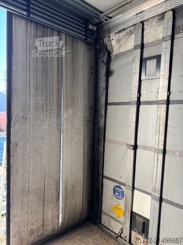 Open semitrailer with tarp Schmitz Cargobull 3 achs Mega Hubbdach 445 Portal UNFALL