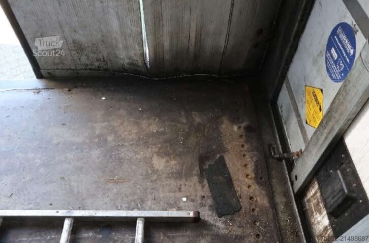 Open semitrailer with tarp Schmitz Cargobull 3 achs Mega Hubbdach 445 Portal UNFALL