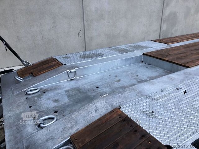 Lavtloader trailer Möslein T4 VB H1 gerade  neuer 4 Achs Tieflader gerade hydraulischen Rampen