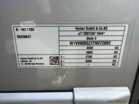 Ολοκληρωμένο αυτοκινούμενο τροχόσπιτο Hymer/Eriba B-Klasse MC I 680 hydr. Hubstützen, Aufbau Klima