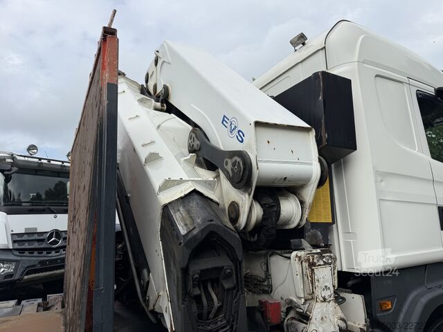 Autocarro con cassone fisso Scania R420 8X2 HMF ODIN 55 t/m Crane