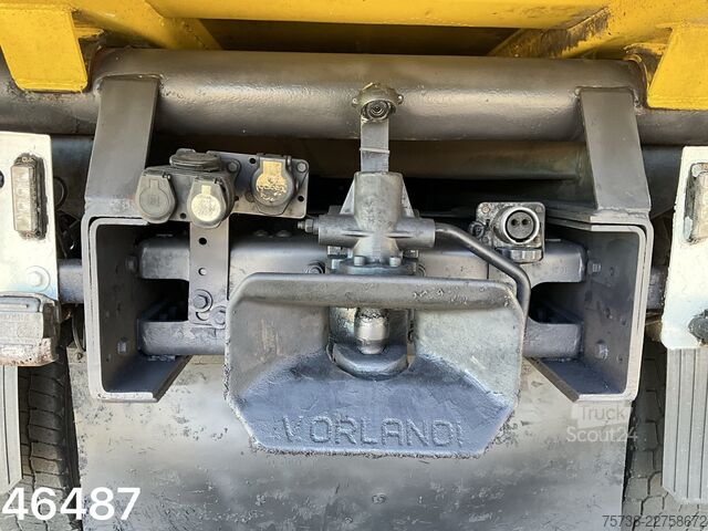 Volquete con grúa Scania P 400 8x4 Retarder HMF 16 Tonmeter Z-kraan