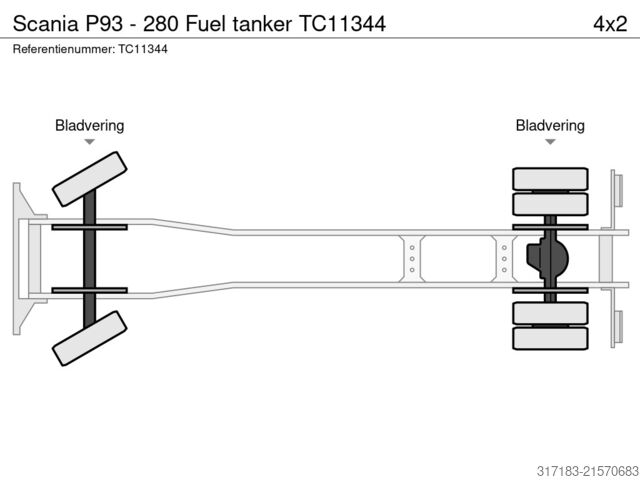 Танкер Scania P93 - 280 Fuel tanker