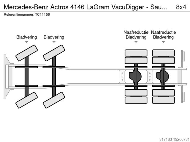 Vehicul de aspirație Mercedes-Benz Actros 4146 LaGram VacuDigger - Saugbagger