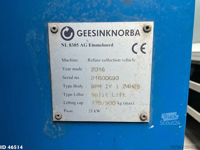 Машина для збору сміття Scania P 320 Euro 6 Geesink 24 m³