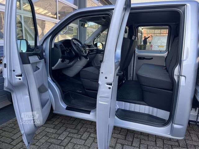 Platformslastbil med kran VW Transporter 2.0 TDI L2H1 DC Openlaadbak Pick-up...