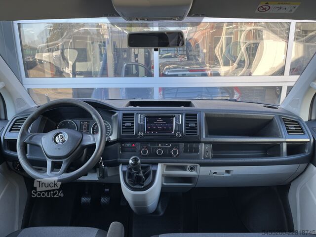 Platformslastbil med kran VW Transporter 2.0 TDI L2H1 DC Openlaadbak Pick-up...
