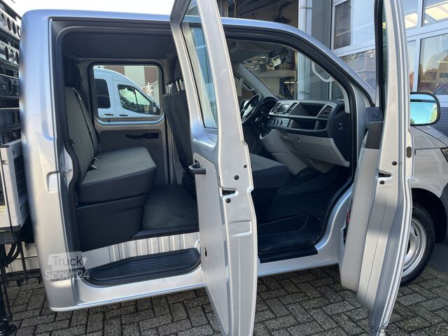 Platformslastbil med kran VW Transporter 2.0 TDI L2H1 DC Openlaadbak Pick-up...