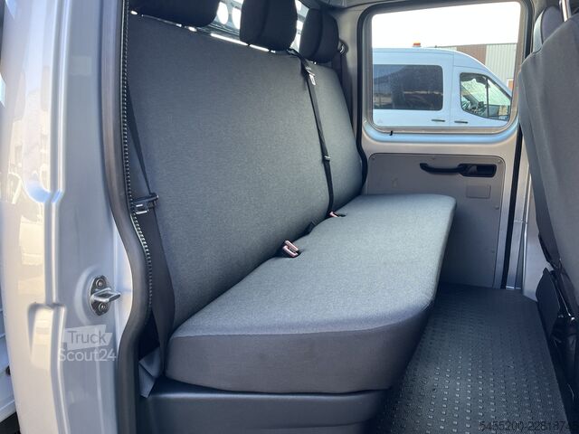 Platformslastbil med kran VW Transporter 2.0 TDI L2H1 DC Openlaadbak Pick-up...