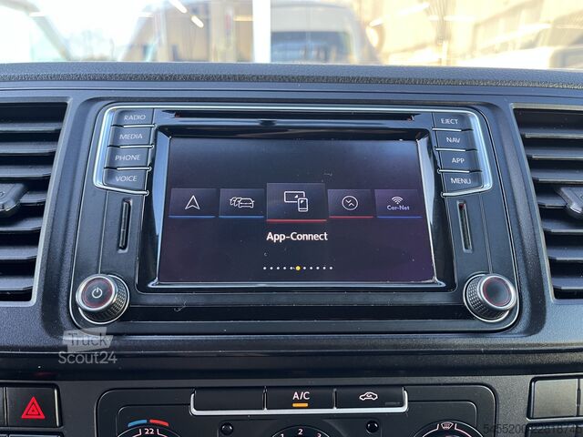 Platformslastbil med kran VW Transporter 2.0 TDI L2H1 DC Openlaadbak Pick-up...