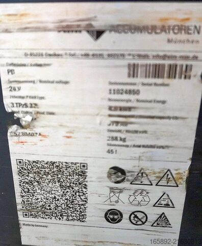 Forklift battery AIM 24 Volt 3 PzS 375 Ah