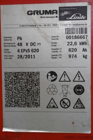 Forklift battery AIM 48 Volt 4 PzS 620 Ah