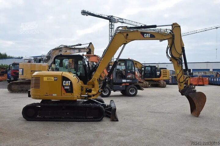 Mini bager Caterpillar 308 E2CR - CW10 - snelwisselsysteem – extra fun...