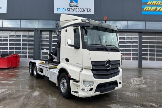 Roll-off tipper truck MERCEDES-BENZ Antos 2543 6x2 Hiab 21T