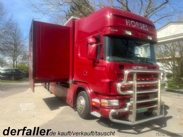 Furgoneta Scania R420 5-6 Pferde Wohnung Popout Lenkachse