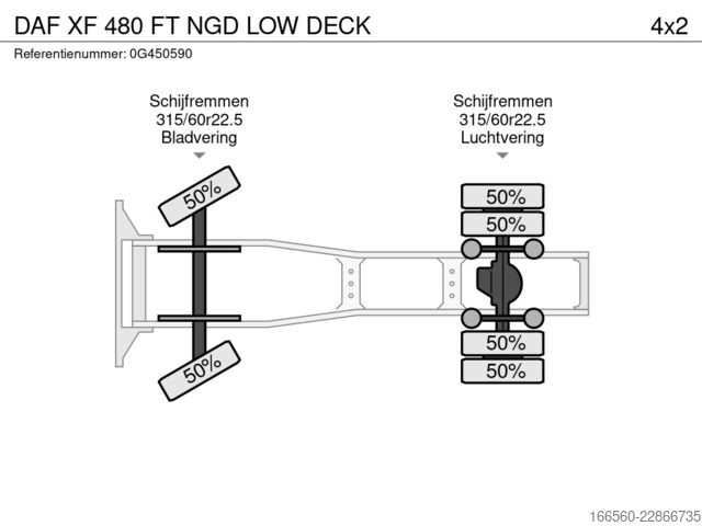 Hangerő lehúzó DAF XF 480 FT NGD LOW DECK