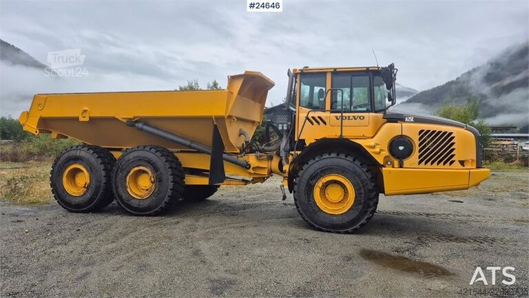 Dumpbil Volvo A25E Dumper with White Plates