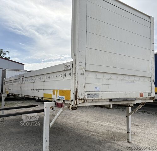 Swap body with flatbed Krone BDF 7,45m Baustoff Bordwand + Türen