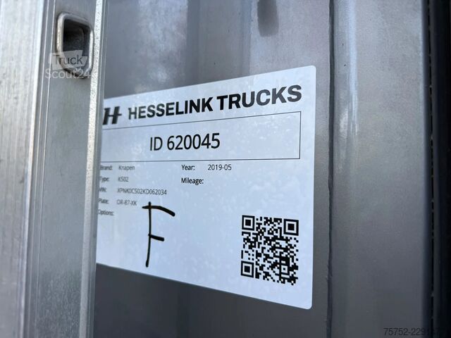 Hareketli zemin Knapen K502 93m3 Zijdeuren/Side doors Alcoa's Top cond...