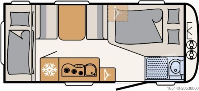 Caravane DETHLEFFS Aero 470 FSK Gute Ausstatung