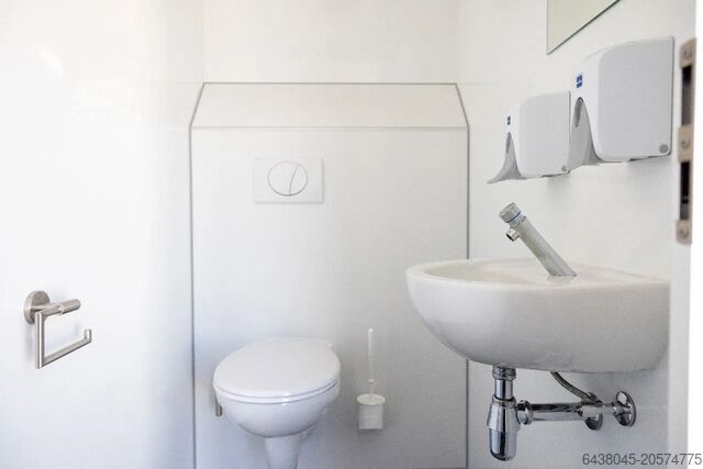 Gradbena prikolica/kontejner GL4200 z izplakovalnim WC-jem, avtonomna, Global Fliegenschmiedt Schaftwagen/werfkeet GL4200 met spoeltoilet Aut... Global Fliegenschmiedt