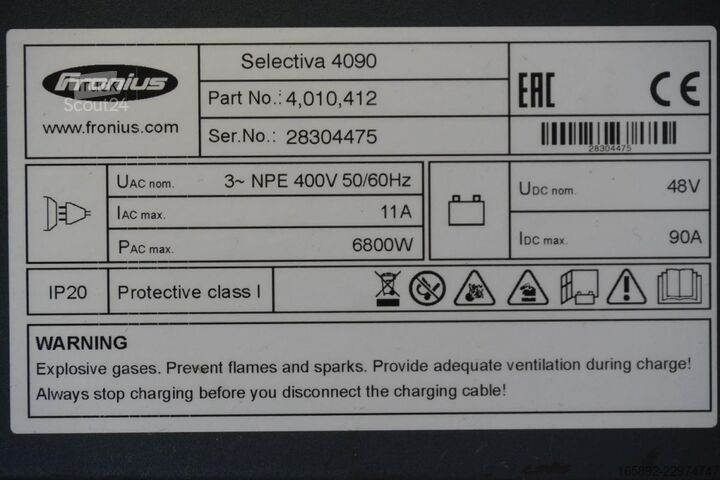 Gabelstaplerbatterie FRONIUS Selectiva 4090 48V/90A mit EUW