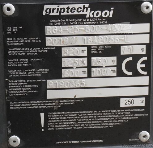 Gabel GRIPTECH Griptech RG 4 25 800/400