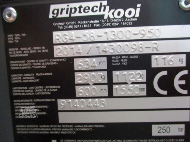 Haarukka GRIPTECH RG4-58-1300/950