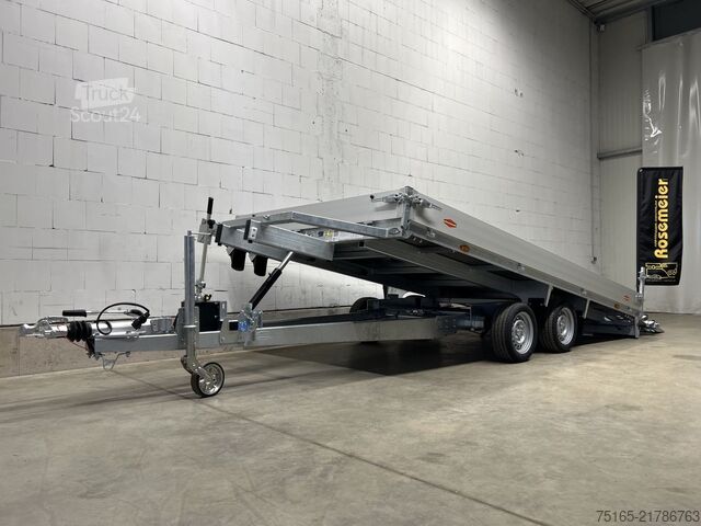 Maschinentransporter und Baggeranhänger Böckmann MH-AL 4321/35 Zwischengitter Maschinentransporte