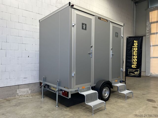 Toilettenwagen Rosemeier VE 1 Damen, 1 Herren, U SILVER H Toilettenanhänger