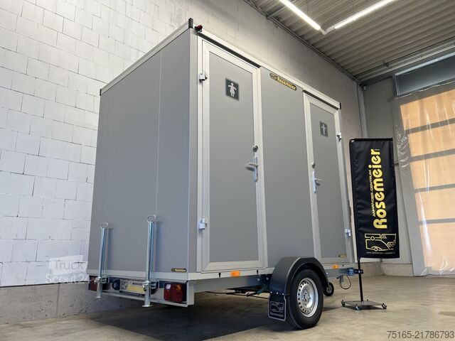 Toilettenwagen Rosemeier VE 1 Damen, 1 Herren, U SILVER H Toilettenanhänger